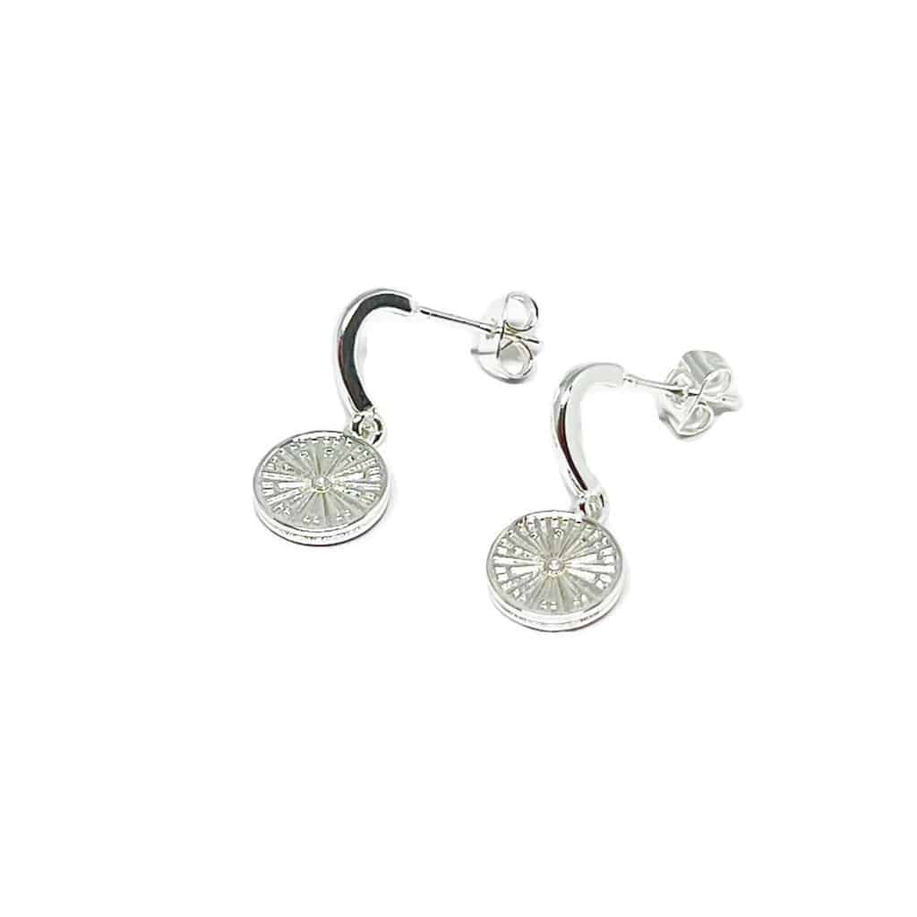 Sterling silver hotsell disk earrings